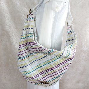 Elliott Lucca Women's Multi-Colour Weaving Leather Satchel Shoulder Bag